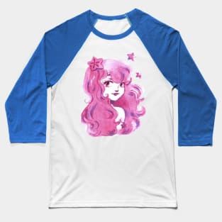 Pink Star Girl Baseball T-Shirt